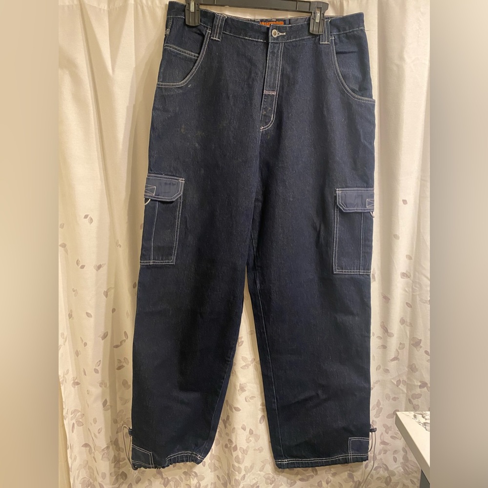 Men's Blue Cargo Jeans